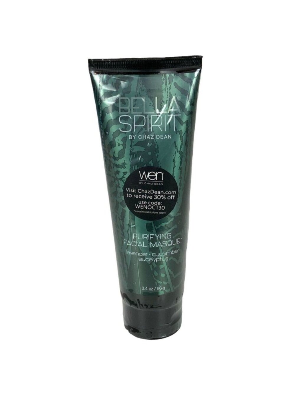 Bella Spirit Purifying Facial Masque Lavender Cucumber Eucalyptus 3.4oz